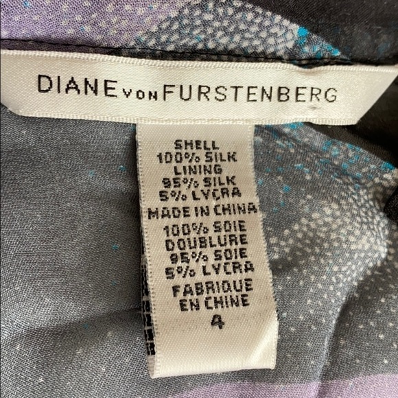 Diane von Furstenberg sheer silk twist front top - Picture 6 of 7